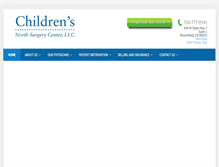 Tablet Screenshot of childrensnorthsurgerycenter.com